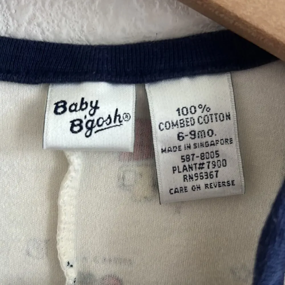 Vintage Baby B'Gosh 100% Combed Cotton Transportation Snap Button Bodysuit